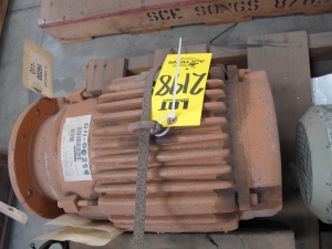 MOTOR, VALVE ACTUATOR TYPE, 7.5 HORSEPOWER, 230/460VAC 3 PHASE 60HZ ELEC RATING, 60 FT/LB START TORQUE, 1650 RPM, 184TR2 FRAME, 24 FT/LB RUN TORQUE, 20-10 AMPS, H INSULATION CLASS. SERVICE FACTOR 1.0, 15/16" DIA SHAFT WITH SLOT KEY, 119.4-59.7A NEMA LOCKED ROTOR CODE "N", C FACE MOUNT, PART # ON-3A2340-A (W-44) LOADING & HANDLING FEE $15-